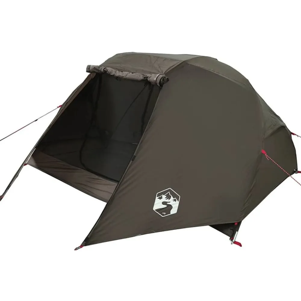vidaXL Tienda de pesca para 3 personas impermeable marrón Marrón