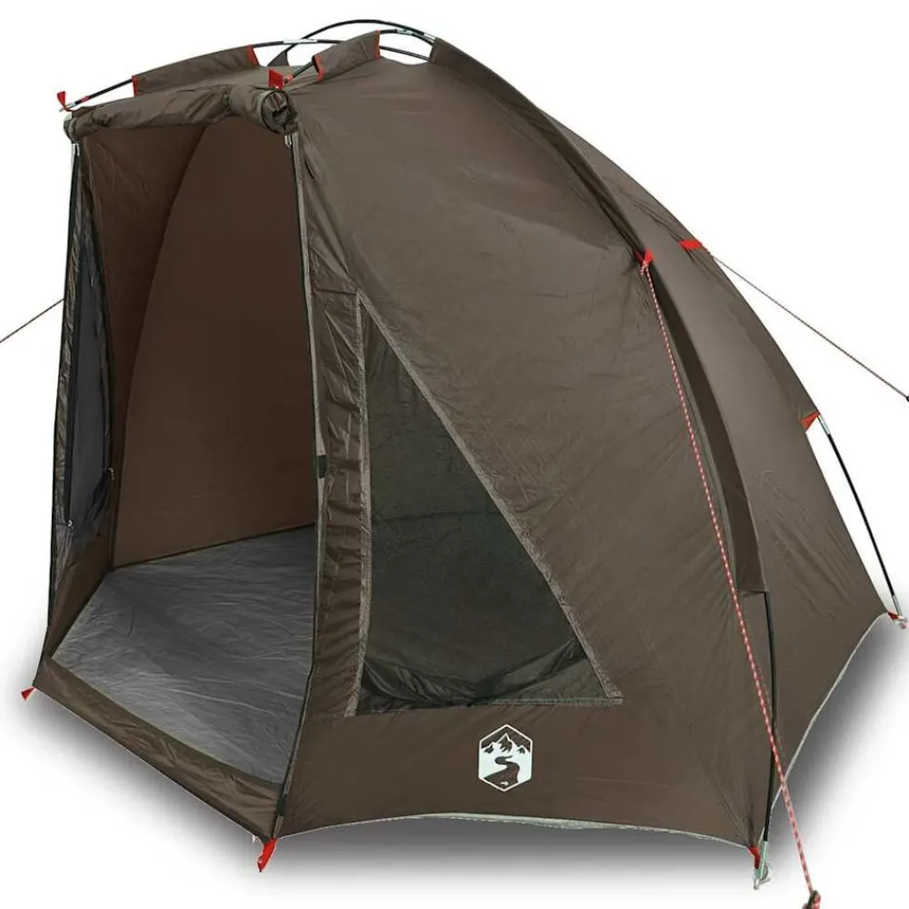 vidaXL Tienda de pesca para impermeable marrón Marrón Outlet