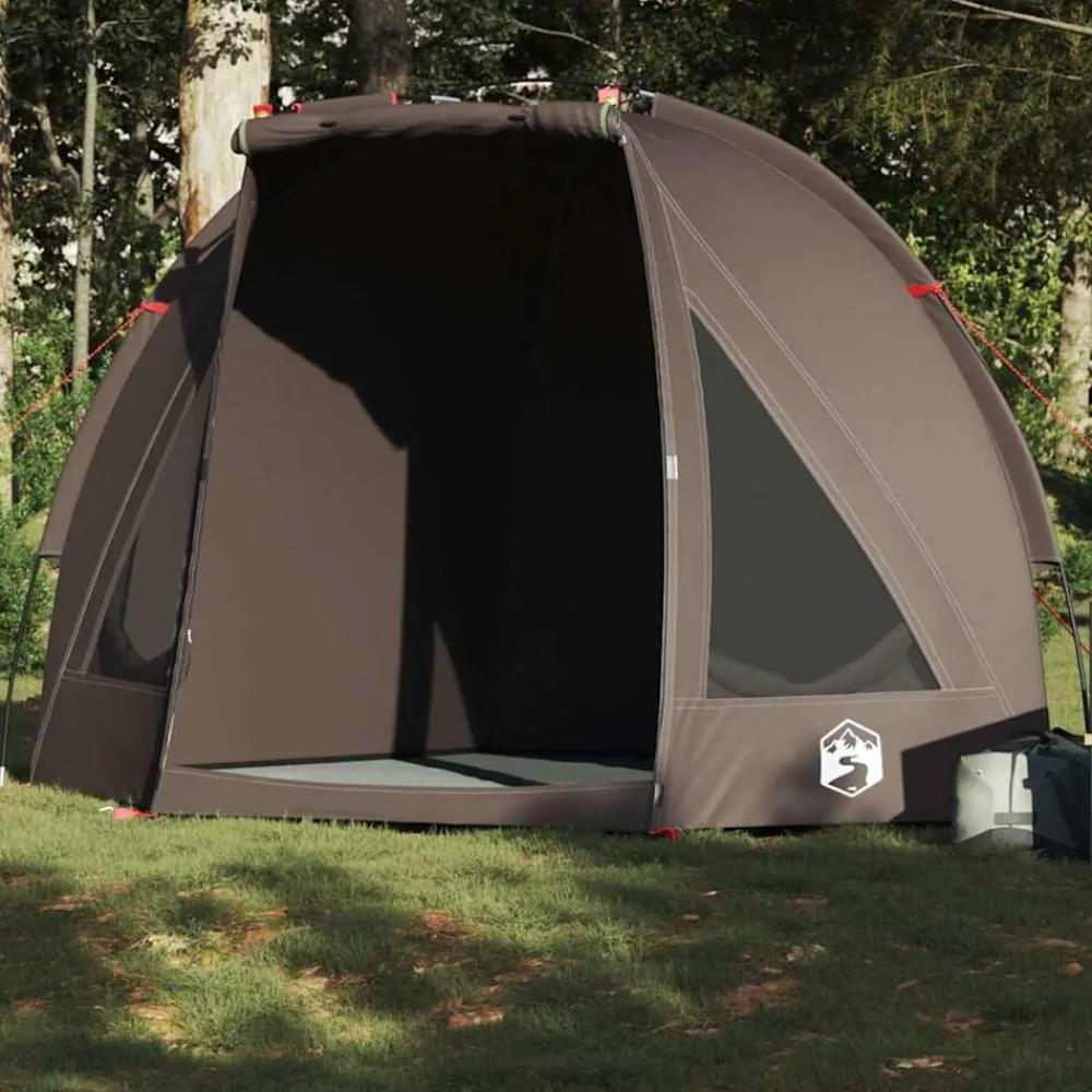 vidaXL Tienda de pesca para impermeable marrón Marrón Outlet