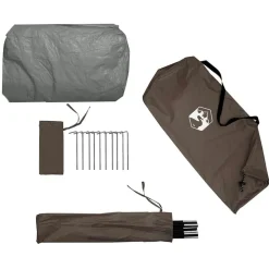 vidaXL Tienda de pesca para impermeable marrón Marrón Outlet