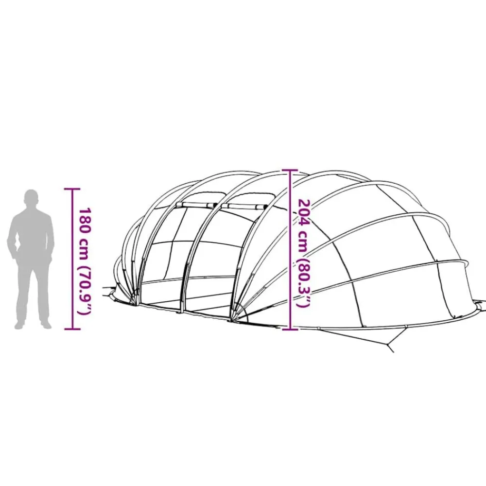 vidaXL Tienda de piscina tipo cúpula 538 x 440 x 204 cm Transparente Online