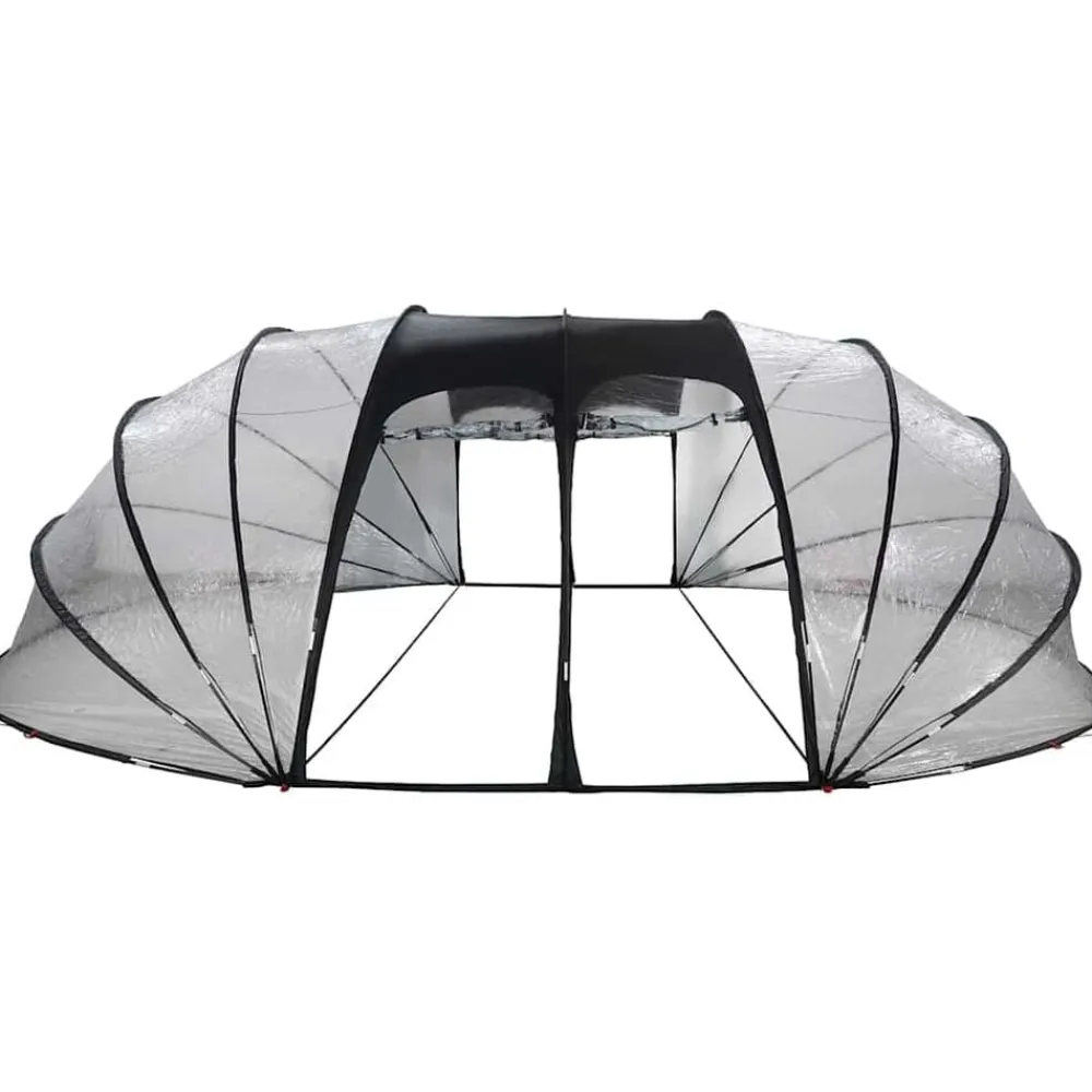 vidaXL Tienda de piscina tipo cúpula 538 x 440 x 204 cm Transparente Online