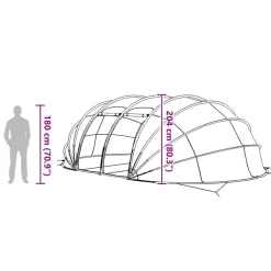 vidaXL Piscina Y Spa-Tienda de piscina tipo cúpula 538 x 440 x 204 cm