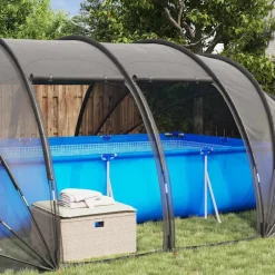 vidaXL Piscina Y Spa-Tienda de piscina tipo cúpula 538 x 440 x 204 cm