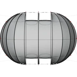 vidaXL Piscina Y Spa-Tienda de piscina tipo cúpula 538 x 440 x 204 cm