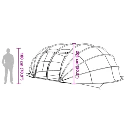 vidaXL Piscina Y Spa-Tienda de piscina tipo cúpula 538 x 440 x 204 cm