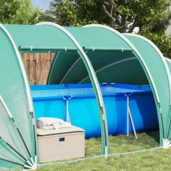 vidaXL Piscina Y Spa-Tienda de piscina tipo cúpula 538 x 440 x 204 cm