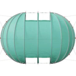 vidaXL Piscina Y Spa-Tienda de piscina tipo cúpula 538 x 440 x 204 cm
