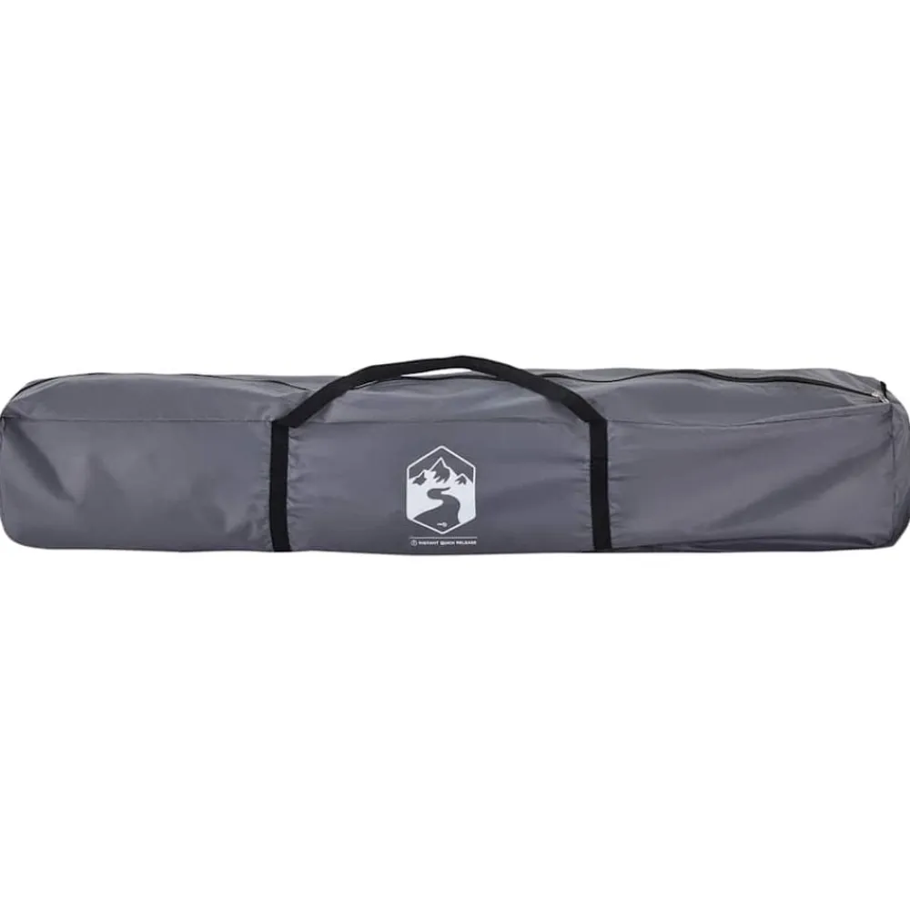 vidaXL Tienda de playa 4 personas impermeable apertura rápida Gris New
