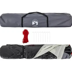 vidaXL Tienda de playa 4 personas impermeable apertura rápida Gris New