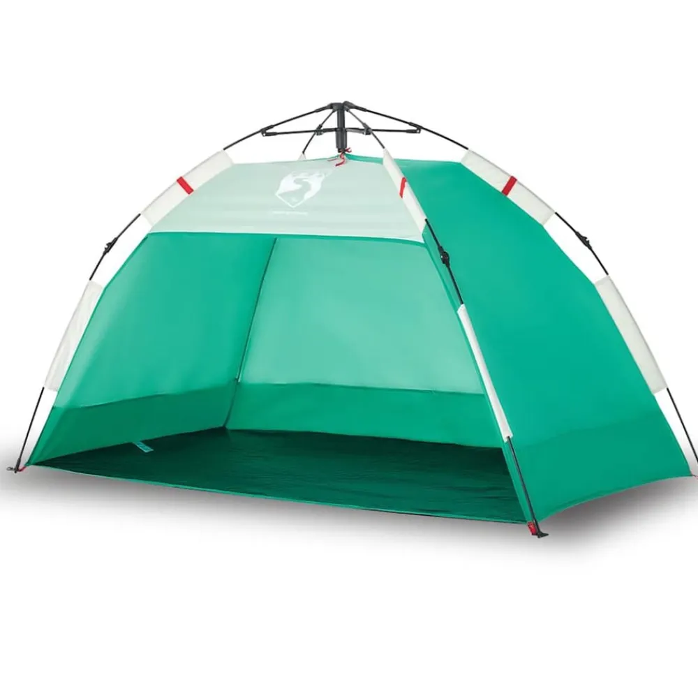 vidaXL Tienda de playa 2 personas impermeable apertura rápida Verde Online