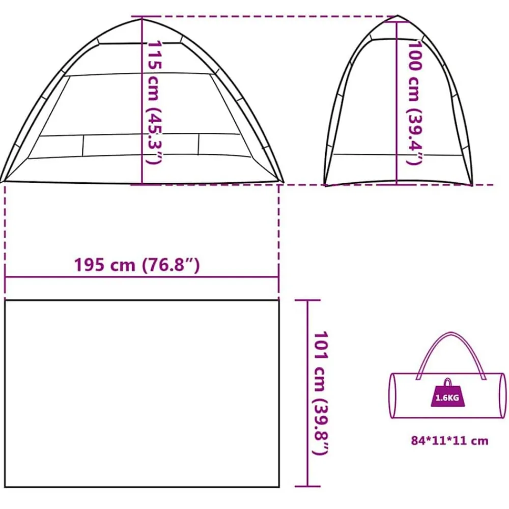 vidaXL Tienda de playa 2 personas impermeable apertura rápida Verde Online