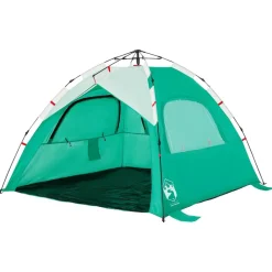 vidaXL Tienda de playa 3 personas impermeable apertura rápida verde Verde mar Clearance