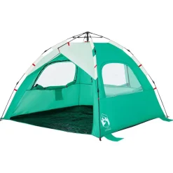 vidaXL Tienda de playa 3 personas impermeable apertura rápida verde Verde mar Clearance