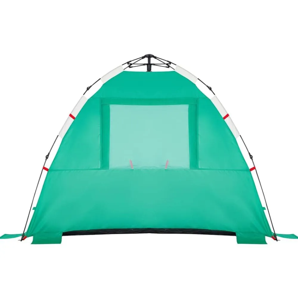 vidaXL Tienda de playa 3 personas impermeable apertura rápida verde Verde mar Clearance