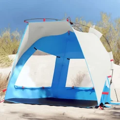vidaXL Tienda de playa 2 personas impermeable apertura rápida azul Azul celeste Clearance