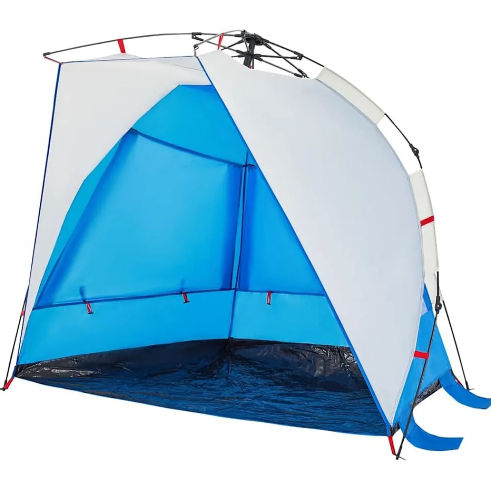 vidaXL Tienda de playa 2 personas impermeable apertura rápida azul Azul celeste Clearance