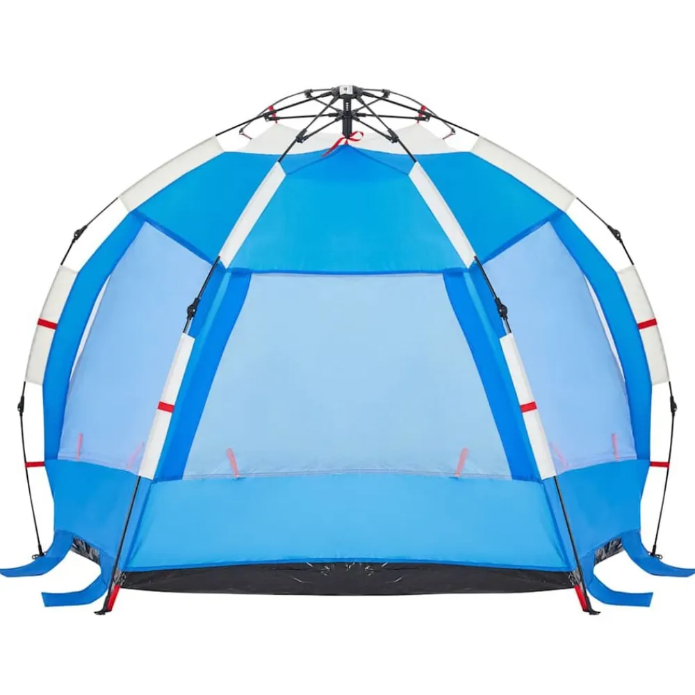 vidaXL Tienda de playa 2 personas impermeable apertura rápida azul Azul celeste Clearance