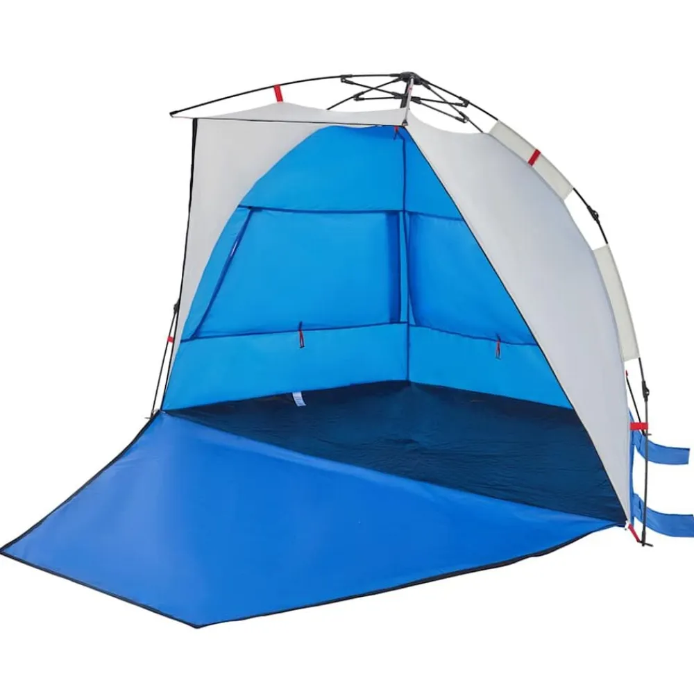 vidaXL Tienda de playa 2 personas impermeable apertura rápida azul Azul celeste