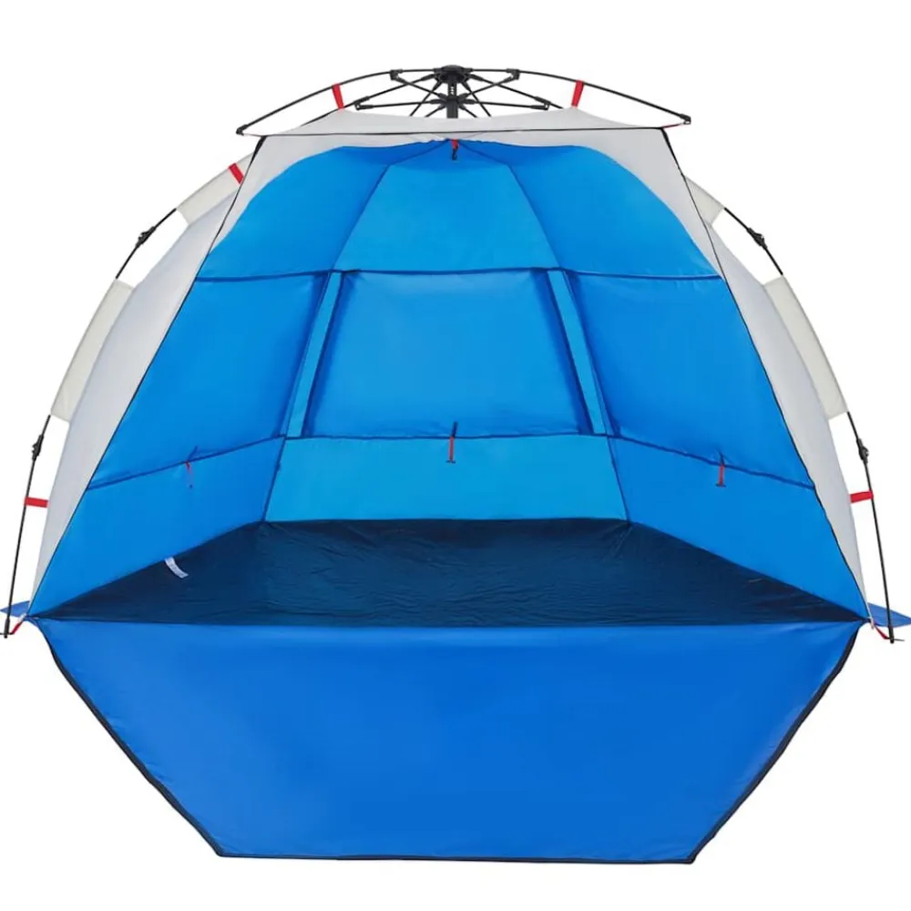 vidaXL Tienda de playa 2 personas impermeable apertura rápida azul Azul celeste