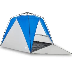 vidaXL Tienda de playa 4 personas impermeable apertura rápida azul Azul celeste Clearance