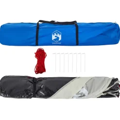 vidaXL Tienda de playa 4 personas impermeable apertura rápida azul Azul celeste Clearance