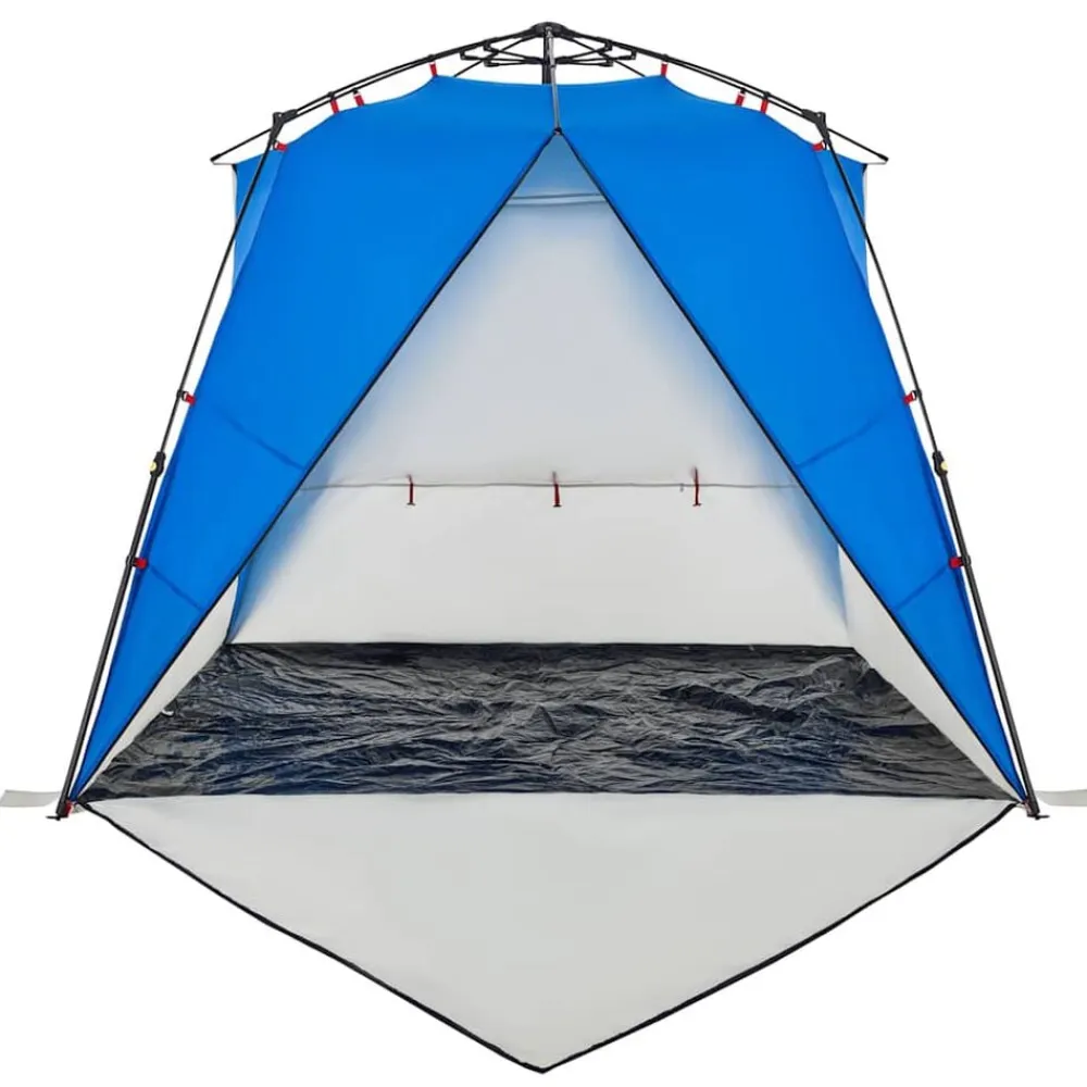 vidaXL Tienda de playa 4 personas impermeable apertura rápida azul Azul celeste Clearance