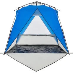 vidaXL Tienda de playa 4 personas impermeable apertura rápida azul Azul celeste Clearance