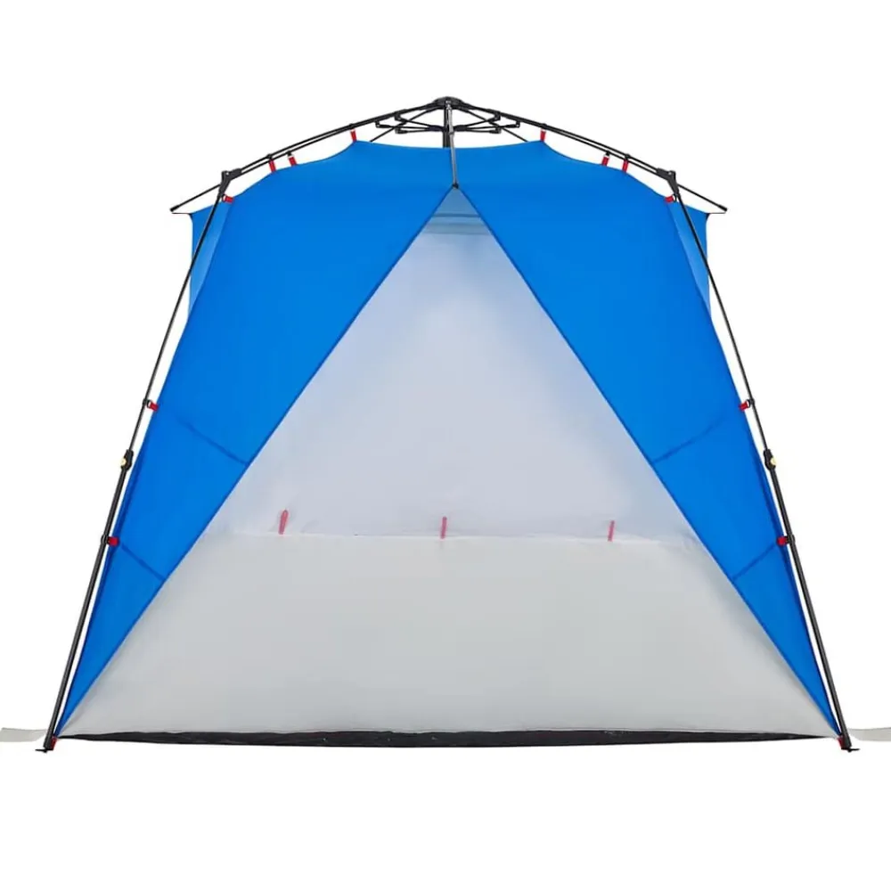 vidaXL Tienda de playa 4 personas impermeable apertura rápida azul Azul celeste Clearance