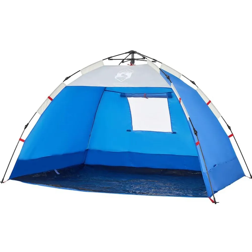 vidaXL Tienda de playa 2 personas impermeable apertura rápida azul Azul celeste Discount