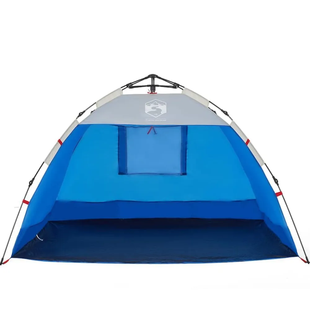 vidaXL Tienda de playa 2 personas impermeable apertura rápida azul Azul celeste Discount