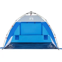 vidaXL Actividades Al Aire Libre-Tienda de playa 2 personas impermeable apertura rápida azul
