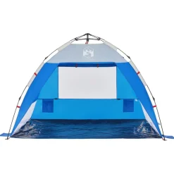 vidaXL Actividades Al Aire Libre-Tienda de playa 2 personas impermeable apertura rápida azul