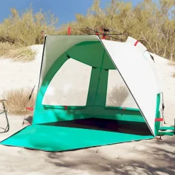 vidaXL Tienda de playa 2 personas impermeable apertura rápida verde Verde mar Online