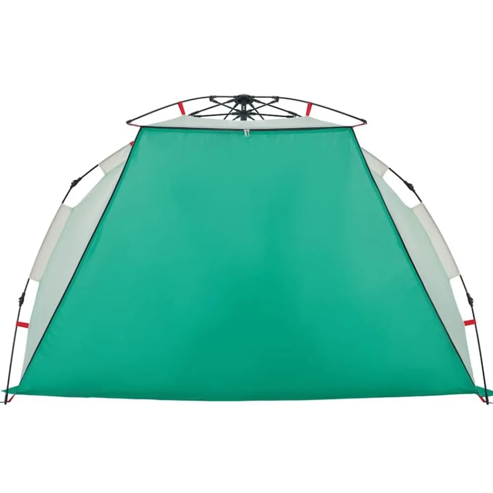 vidaXL Tienda de playa 2 personas impermeable apertura rápida verde Verde mar Online