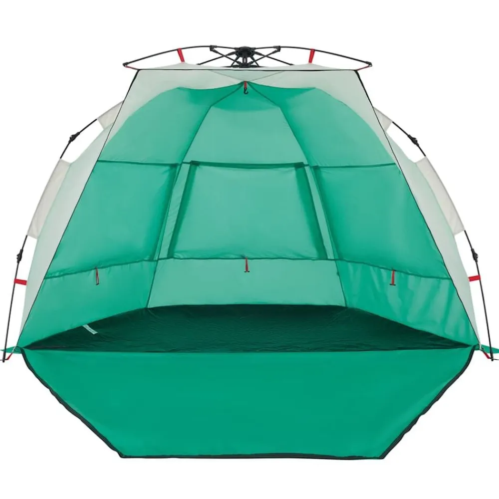 vidaXL Tienda de playa 2 personas impermeable apertura rápida verde Verde mar Online