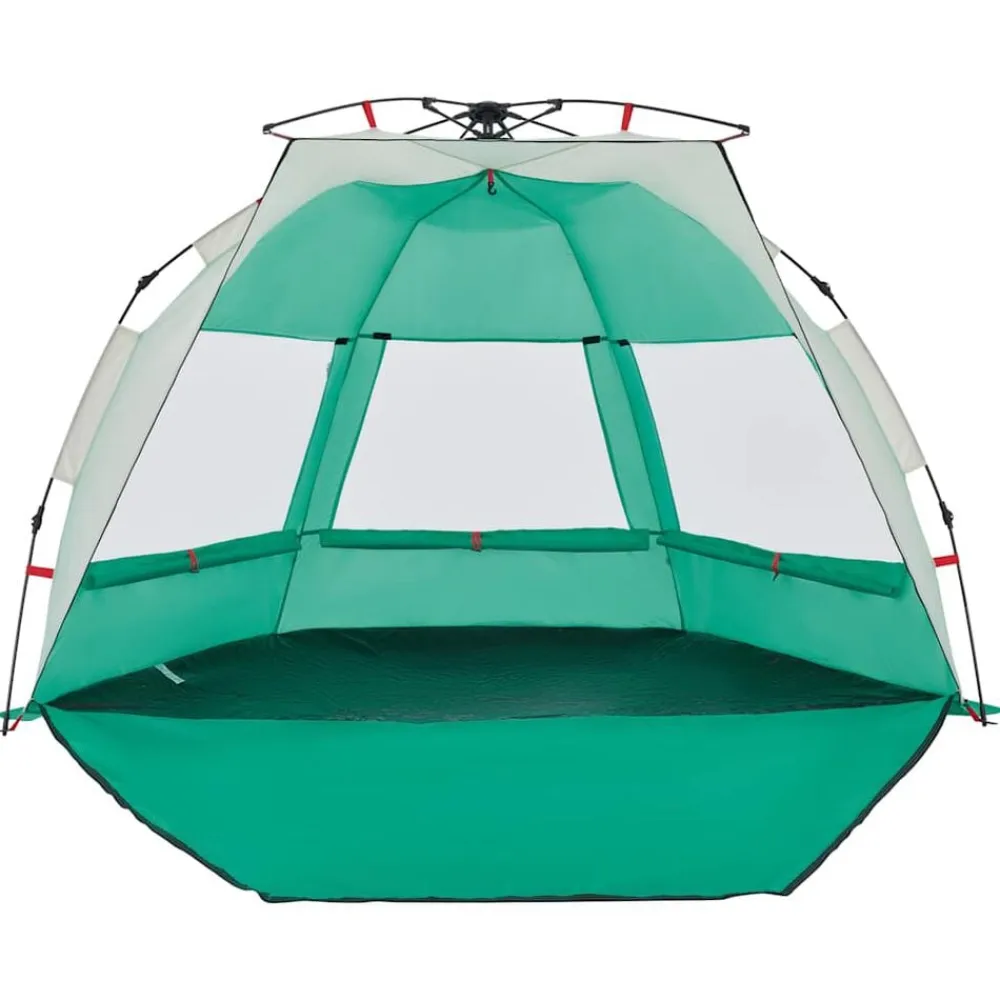 vidaXL Tienda de playa 2 personas impermeable apertura rápida verde Verde mar Online