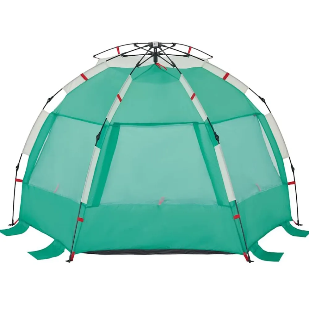vidaXL Tienda de playa 2 personas impermeable apertura rápida verde Verde mar Online