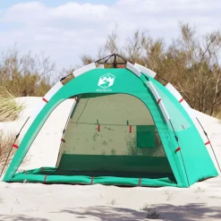 vidaXL Tienda de playa 2 personas impermeable apertura rápida Verde New