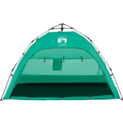 vidaXL Tienda de playa 2 personas impermeable apertura rápida Verde New