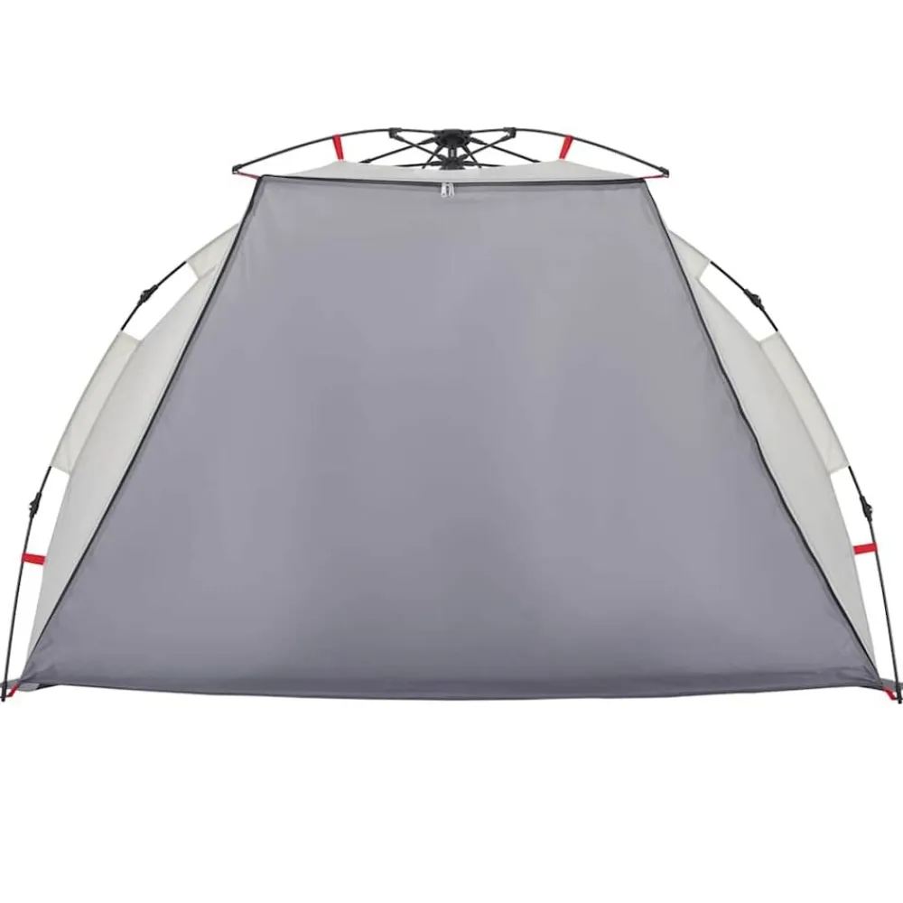 vidaXL Tienda de playa 2 personas impermeable apertura rápida Gris Clearance