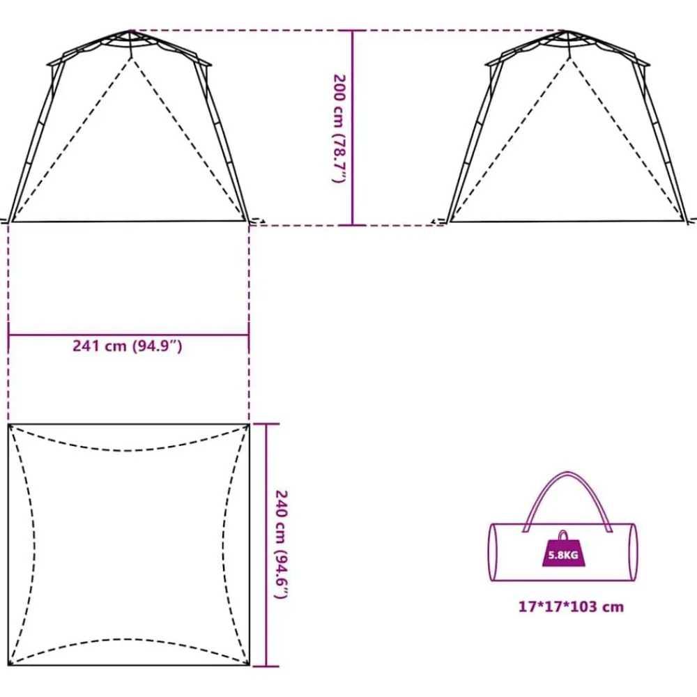 vidaXL Tienda de playa 4 personas impermeable apertura rápida verde Verde mar Online