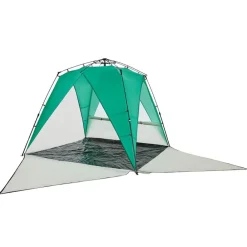 vidaXL Tienda de playa 4 personas impermeable apertura rápida verde Verde mar Online