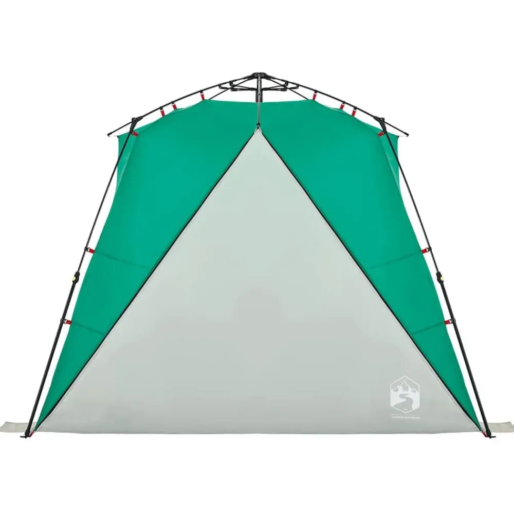 vidaXL Tienda de playa 4 personas impermeable apertura rápida verde Verde mar Online
