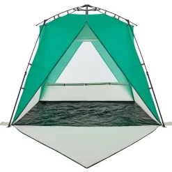 vidaXL Tienda de playa 4 personas impermeable apertura rápida verde Verde mar Online