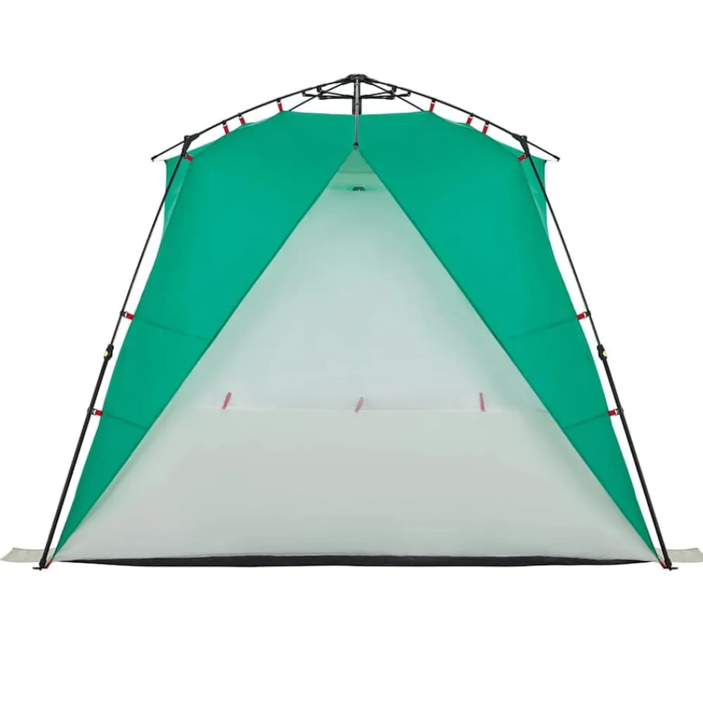 vidaXL Tienda de playa 4 personas impermeable apertura rápida verde Verde mar Online