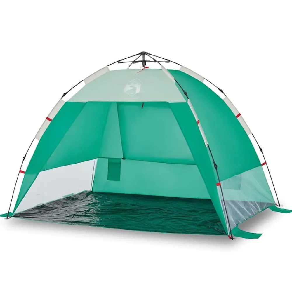 vidaXL Tienda de playa 2 personas impermeable apertura rápida verde Verde mar Hot