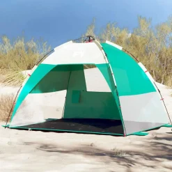 vidaXL Tienda de playa 2 personas impermeable apertura rápida verde Verde mar Hot