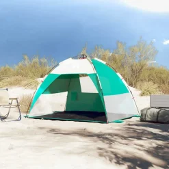 vidaXL Tienda de playa 2 personas impermeable apertura rápida verde Verde mar Hot
