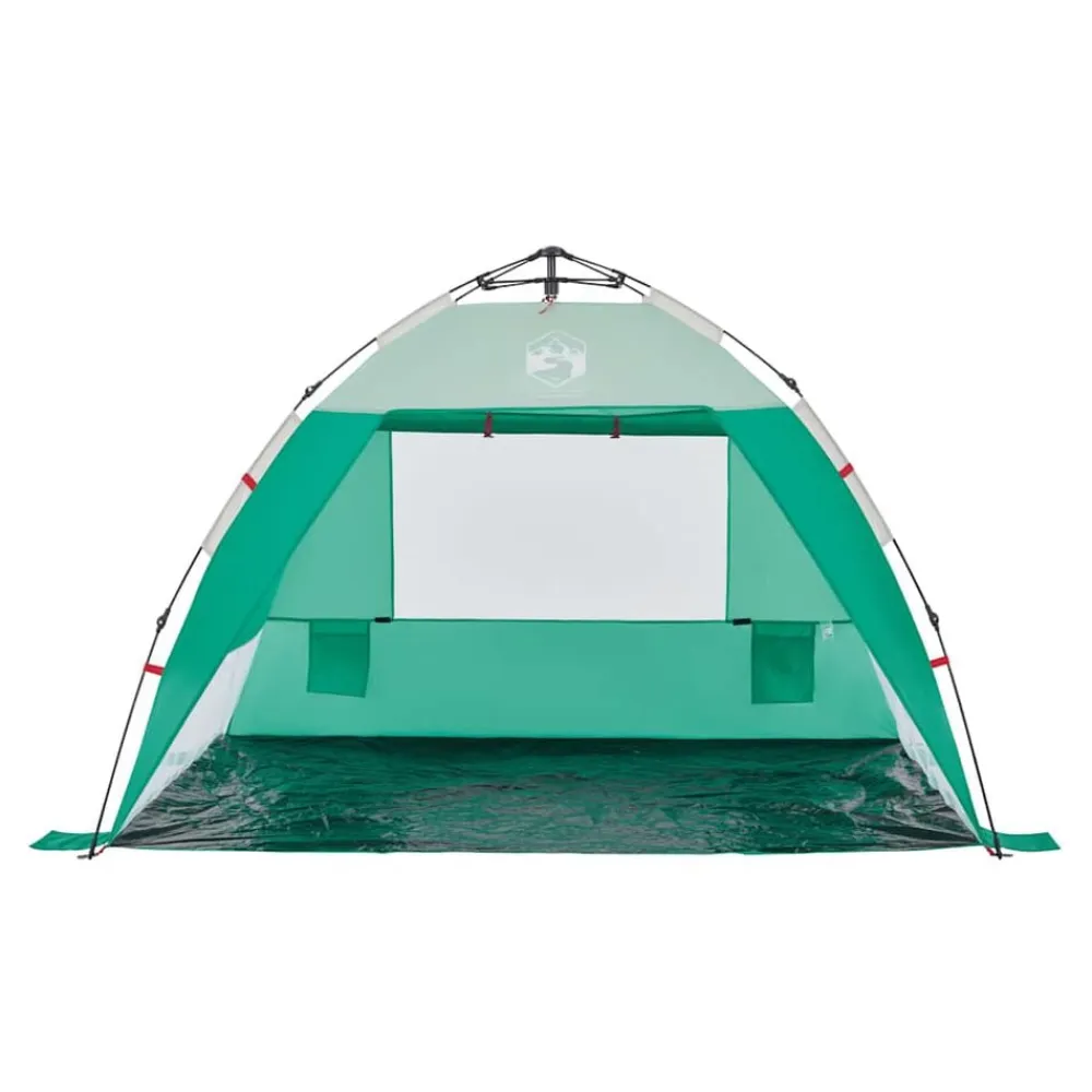 vidaXL Tienda de playa 2 personas impermeable apertura rápida verde Verde mar Hot